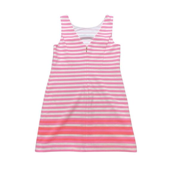 Lilly Pulitzer Eden Shift Tropical Barbie Pink and White Striped Dress Medium - Picture 3 of 10